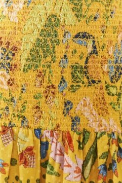 Farm Rio Yellow Summer Garden Mini Skirt 10 Farm Rio Yellow Summer Garden Mini Skirt -Farm Rio Store 306300 04