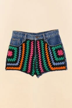 Farm Rio Crochet Denim Shorts 11 Farm Rio Crochet Denim Shorts -Farm Rio Store 306315 06