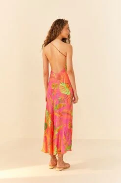 Orange Ombre Forest Lenzing™ Ecovero™ Viscose Midi Dress 10 Orange Ombre Forest Lenzing™ Ecovero™ Viscose Midi Dress -Farm Rio Store 306325 04