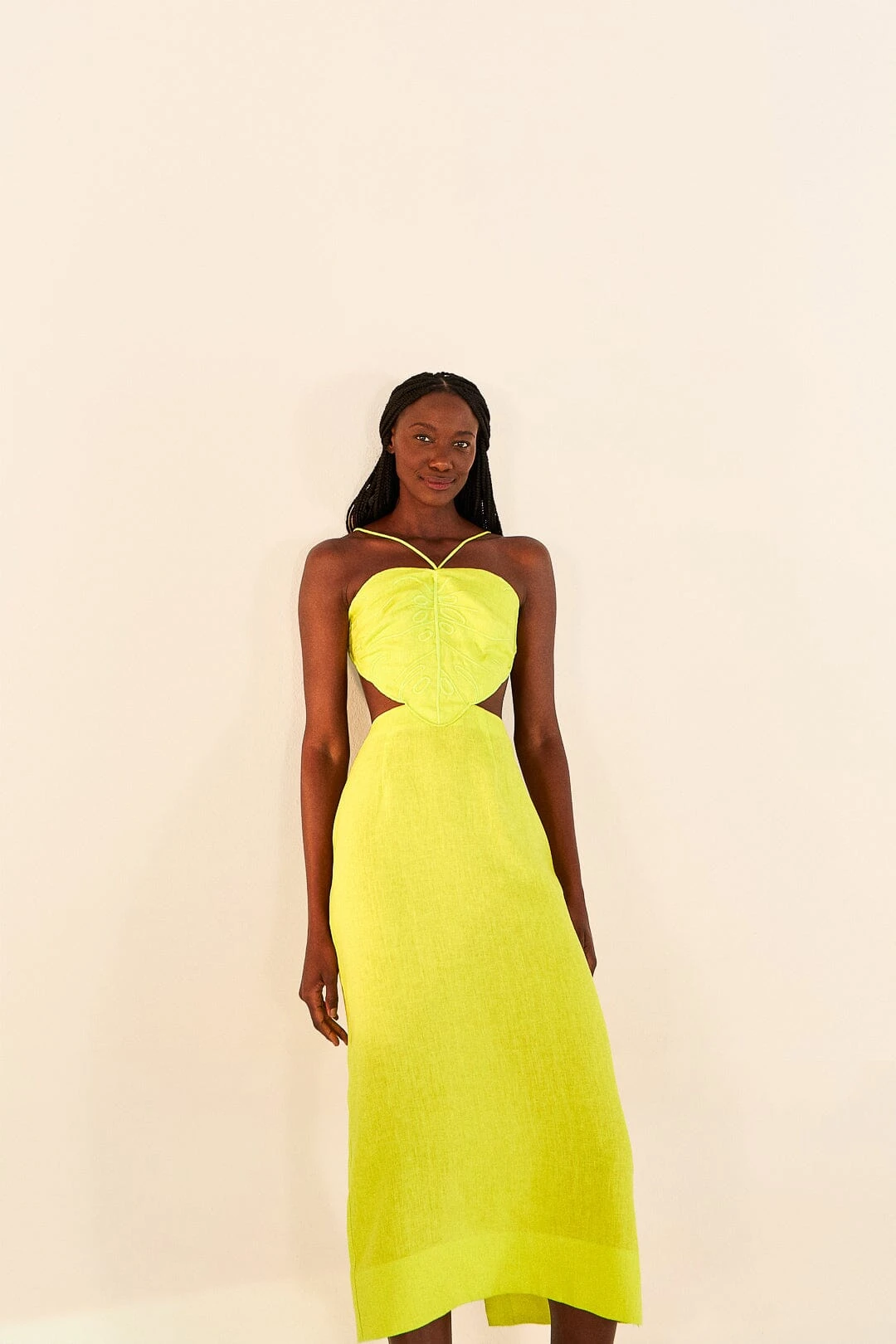 Farm Rio Lime Green Monstera Midi Dress 3 Farm Rio Lime Green Monstera Midi Dress