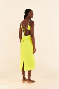 Farm Rio Lime Green Monstera Midi Dress 12 Farm Rio Lime Green Monstera Midi Dress -Farm Rio Store 306330 05