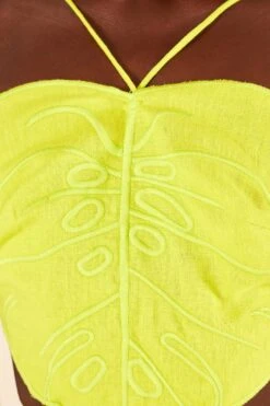 Farm Rio Lime Green Monstera Midi Dress 13 Farm Rio Lime Green Monstera Midi Dress -Farm Rio Store 306330 06 1