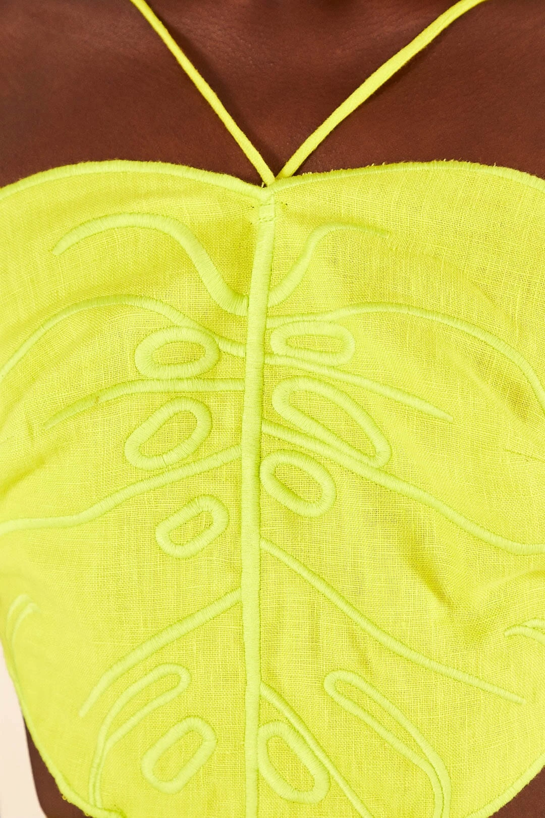 Farm Rio Lime Green Monstera Midi Dress 8 Farm Rio Lime Green Monstera Midi Dress - Image 6