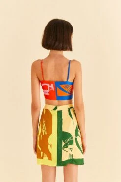 Farm Rio Mixed Rainbow Toucans Lenzing™ Ecovero™ Viscose Mini Skirt 10 Farm Rio Mixed Rainbow Toucans Lenzing™ Ecovero™ Viscose Mini Skirt -Farm Rio Store 306338 04