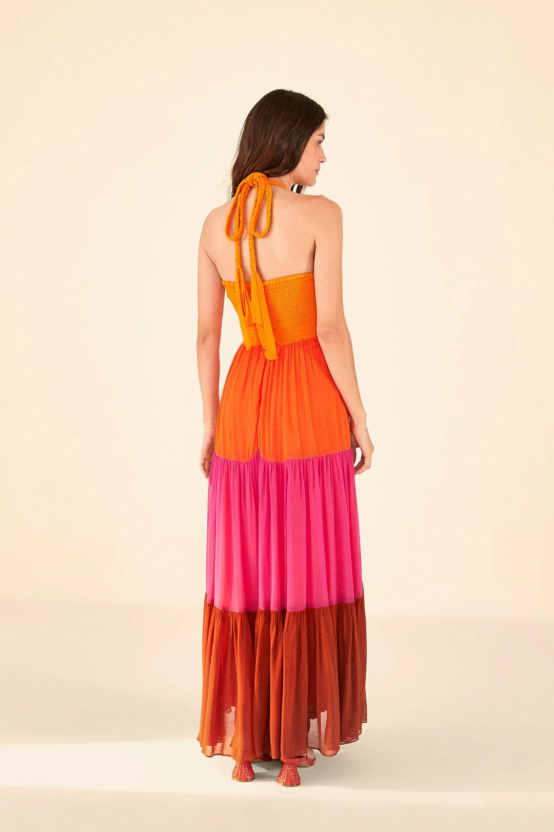 Warm Color Blocking Maxi Dress 6 Warm Color Blocking Maxi Dress - Image 4
