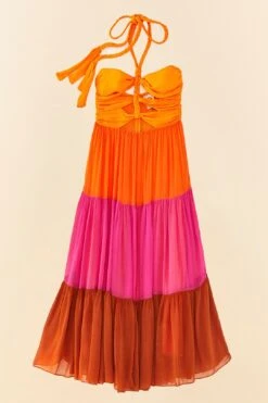 Warm Color Blocking Maxi Dress 13 Warm Color Blocking Maxi Dress -Farm Rio Store 306344 06