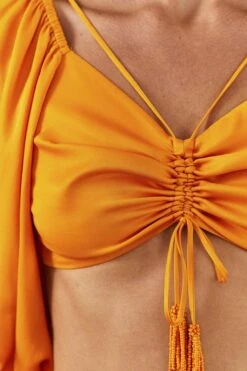 Farm Rio Orange Lenzing™ Ecovero™ Viscose Crop Blouse -Farm Rio Store 306352 04