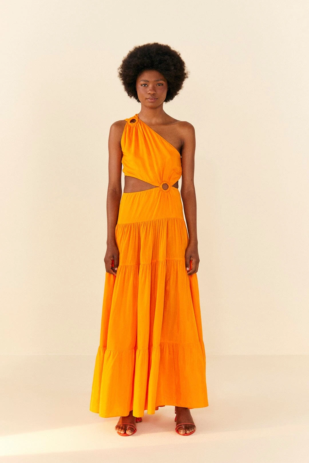Orange Asymmetrical Maxi Dress 6 Orange Asymmetrical Maxi Dress - Image 4