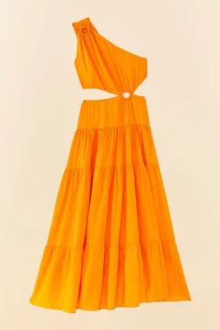 Orange Asymmetrical Maxi Dress 13 Orange Asymmetrical Maxi Dress -Farm Rio Store 306363 06