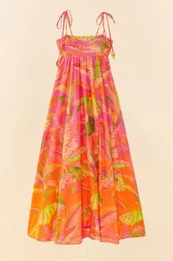 Farm Rio Orange Ombre Forest Maxi Dress 11 Farm Rio Orange Ombre Forest Maxi Dress -Farm Rio Store 306376 06