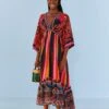 Macaw Show Maxi Dress -Farm Rio Store 306389 01