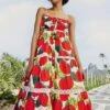 Farm Rio Tomato Midi Dress 2 Farm Rio Tomato Midi Dress -Farm Rio Store 306390 01