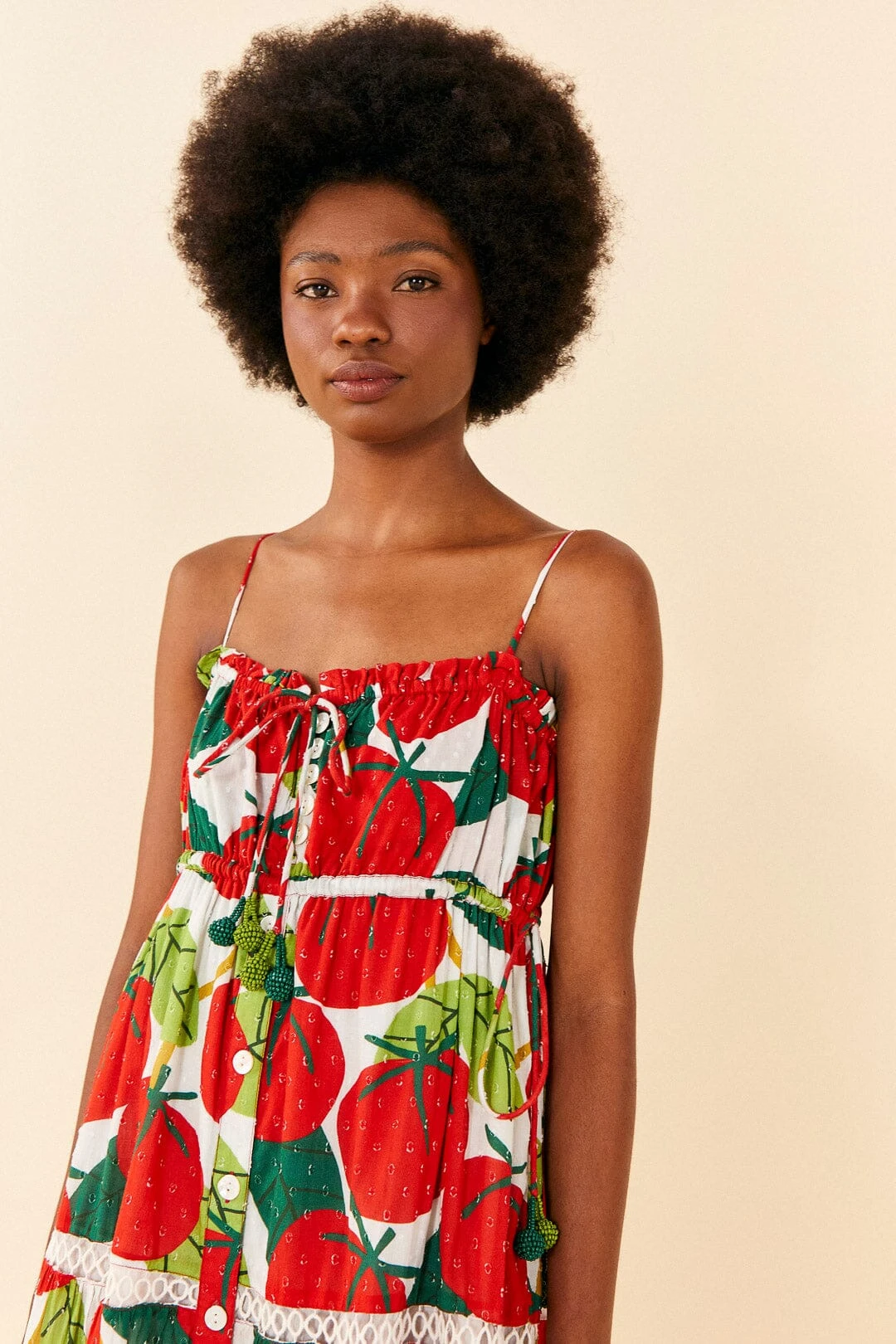 Farm Rio Tomato Midi Dress 4 Farm Rio Tomato Midi Dress - Image 2
