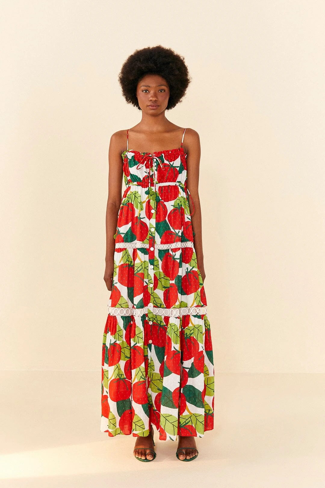 Farm Rio Tomato Midi Dress 5 Farm Rio Tomato Midi Dress - Image 3