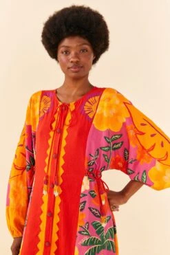 Farm Rio Sunset Patchwork Maxi Dress 10 Farm Rio Sunset Patchwork Maxi Dress -Farm Rio Store 306645 02