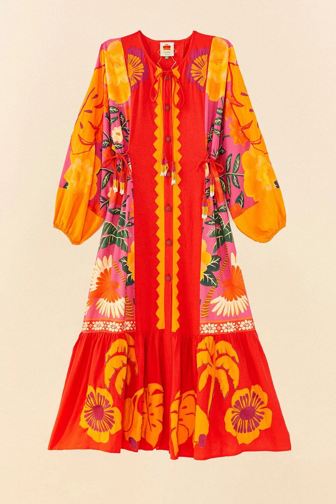 Farm Rio Sunset Patchwork Maxi Dress 8 Farm Rio Sunset Patchwork Maxi Dress - Image 6