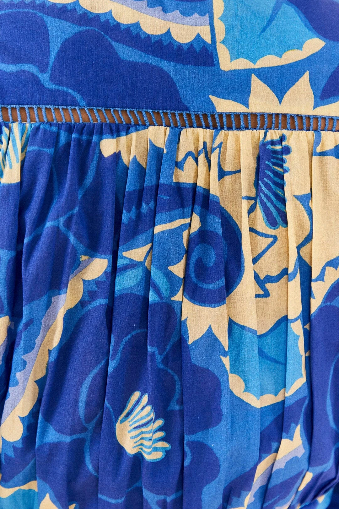 Farm Rio Blue Tropical Groove Blouse 6 Farm Rio Blue Tropical Groove Blouse - Image 4