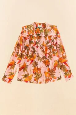 Farm Rio Pink Mango Trees Blouse 13 Farm Rio Pink Mango Trees Blouse -Farm Rio Store 306655 06