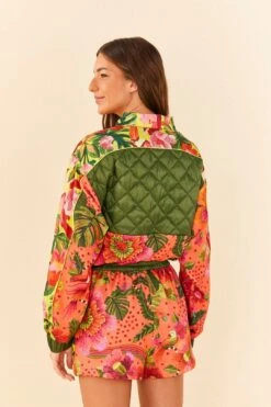 Farm Rio Orange Blooming GardenSweatshorts -Farm Rio Store 306673 03