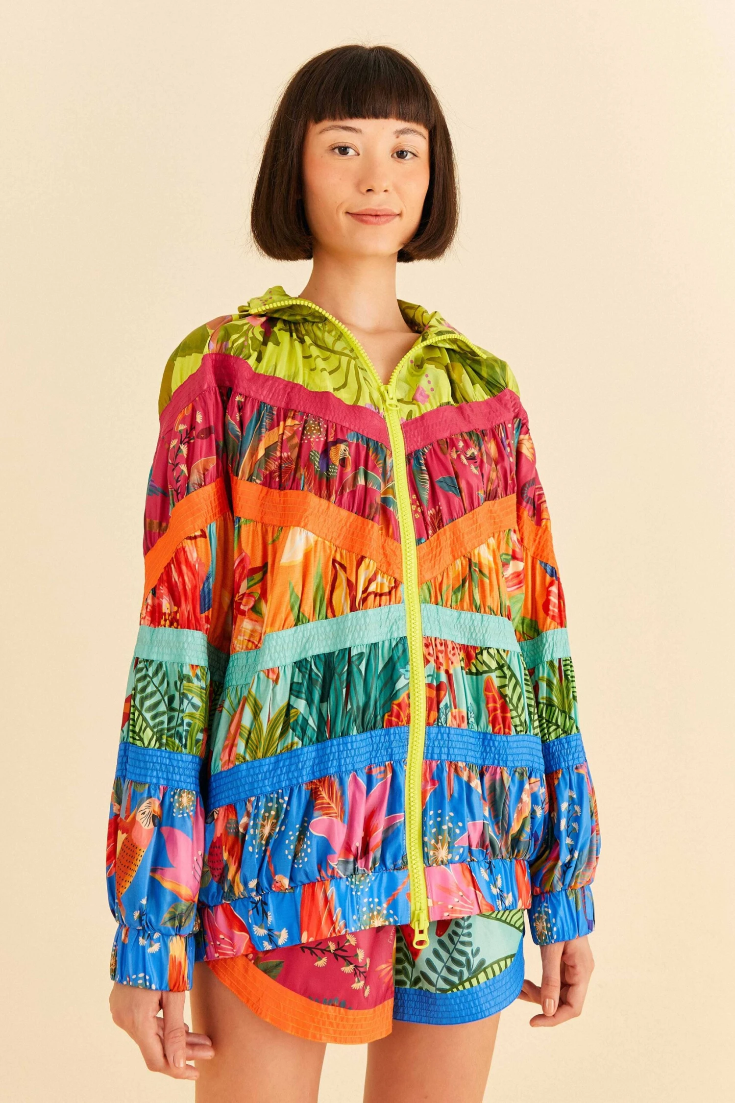 Farm Rio Mixed Prints Windbreaker 3 Farm Rio Mixed Prints Windbreaker