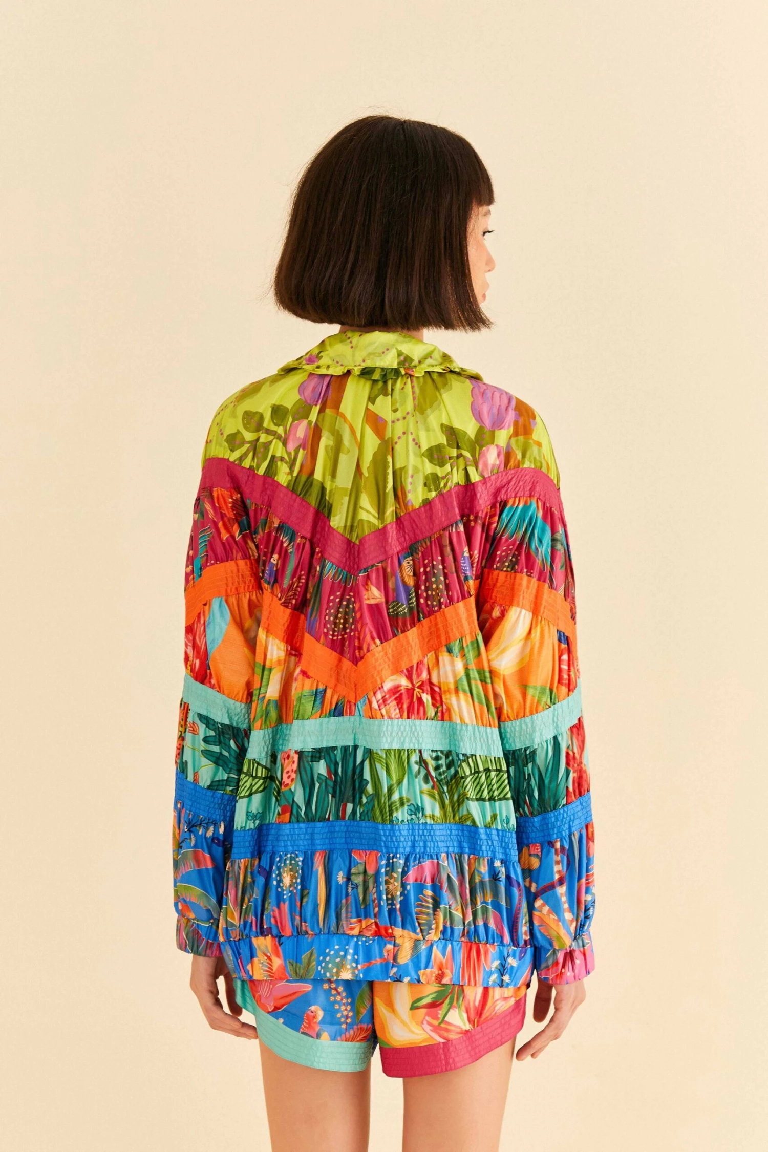 Farm Rio Mixed Prints Windbreaker 6 Farm Rio Mixed Prints Windbreaker - Image 4