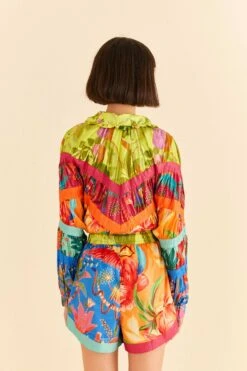 Farm Rio Mixed Prints Nylon Shorts -Farm Rio Store 306686 04