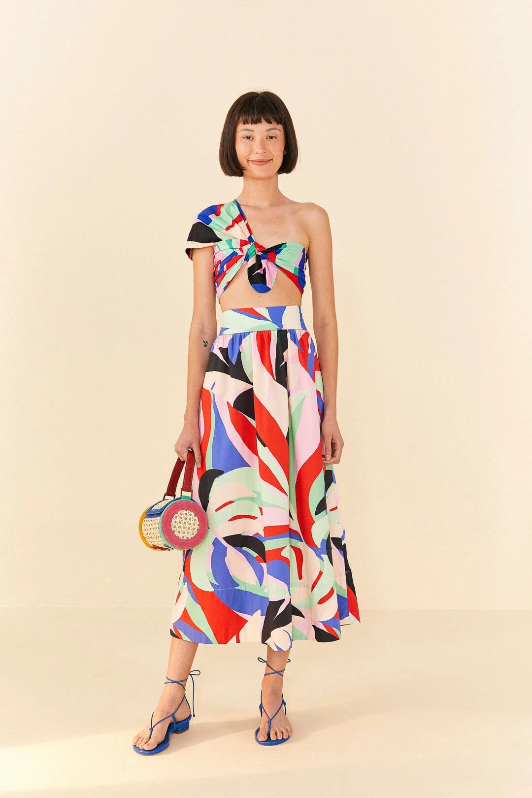 Farm Rio Colorful Monstera Midi Skirt 4 Farm Rio Colorful Monstera Midi Skirt - Image 2