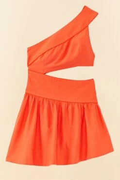 Farm Rio Orange One Shoulder Mini Dress 11 Farm Rio Orange One Shoulder Mini Dress -Farm Rio Store 306896 06