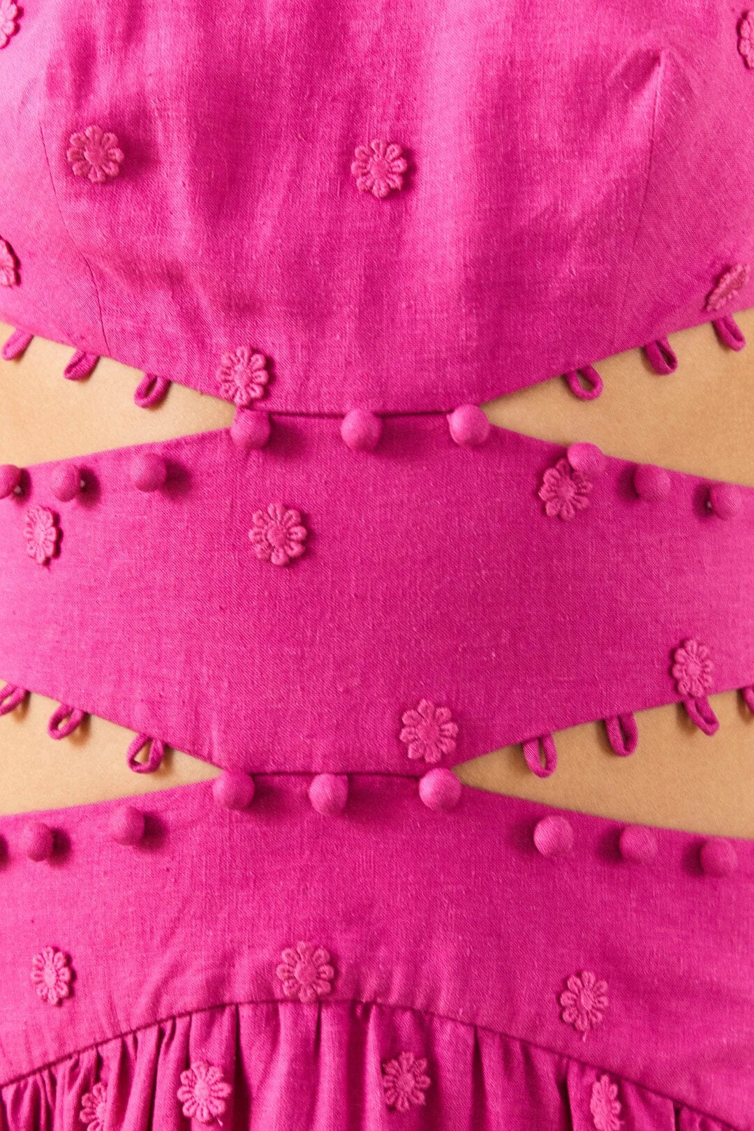 Farm Rio Pink 3D Flower Midi Dress 6 Farm Rio Pink 3D Flower Midi Dress - Image 4