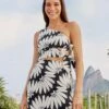 Farm Rio Black Copacabana Cut Out Mini Dress -Farm Rio Store 306998 01