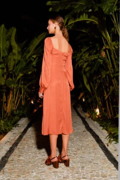 Farm Rio Caramel Cut Out Maxi Dress -Farm Rio Store 308183 02