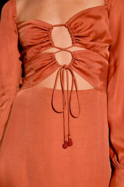 Farm Rio Caramel Cut Out Maxi Dress -Farm Rio Store 308183 05