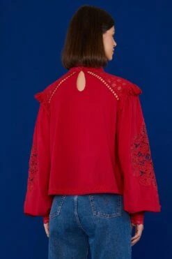 Farm Rio Red Romantic Blouse -Farm Rio Store 308188 03