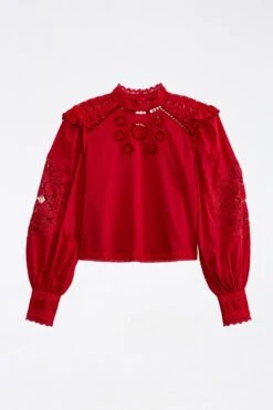 Farm Rio Red Romantic Blouse -Farm Rio Store 308188 06