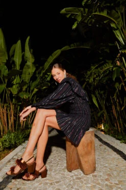 Farm Rio Lurex Stripes Mini Dress -Farm Rio Store 308191 03