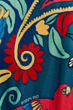 Farm Rio Blue Vintage Forest Lenzing™ Ecovero™ Viscose Mini Dress -Farm Rio Store 308215 05