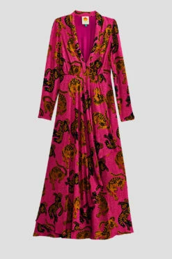 Farm Rio Pink Wild Leopards Maxi Dress 12 Farm Rio Pink Wild Leopards Maxi Dress -Farm Rio Store 308345 06