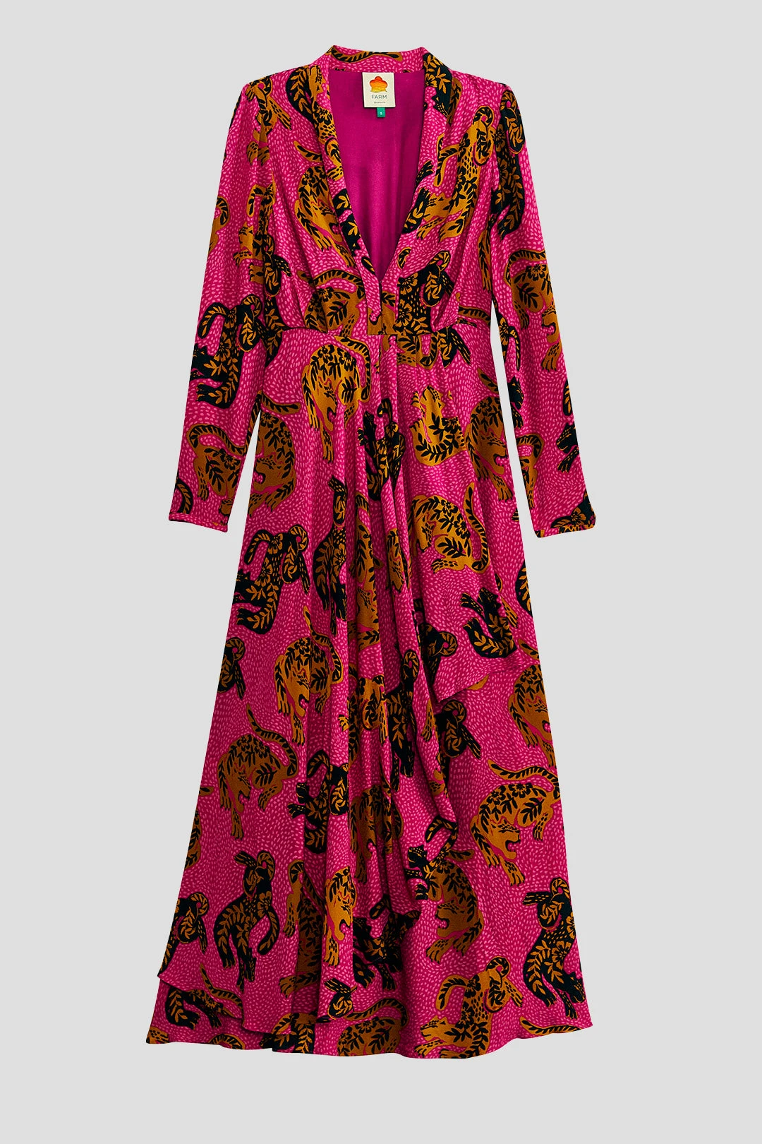Farm Rio Pink Wild Leopards Maxi Dress 7 Farm Rio Pink Wild Leopards Maxi Dress - Image 5