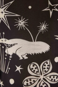 Black & White Cerrado Sky Tulle Blouse -Farm Rio Store 308525 04