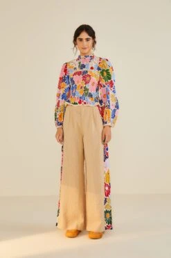 Farm Rio Sand Sunny Daisies Blouse 12 Farm Rio Sand Sunny Daisies Blouse -Farm Rio Store 309082 04