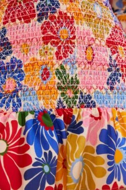 Farm Rio Sand Sunny Daisies Mini Dress -Farm Rio Store 309084 04