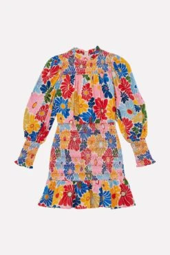 Farm Rio Sand Sunny Daisies Mini Dress -Farm Rio Store 309084 06