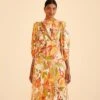 Farm Rio Sand Leopard Forest Midi Dress -Farm Rio Store 309150 01