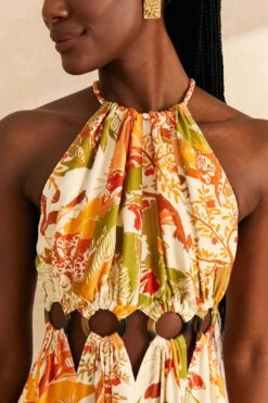 Farm Rio Sand Leopard Forest Maxi Dress 10 Farm Rio Sand Leopard Forest Maxi Dress -Farm Rio Store 309151 03