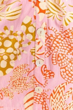 Farm Rio Pink Mixed Lobsters Organic Cotton Mini Dress 12 Farm Rio Pink Mixed Lobsters Organic Cotton Mini Dress -Farm Rio Store 309152 05