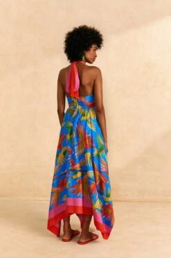 Farm Rio Blue Painted Birds Maxi Dress -Farm Rio Store 309153 04