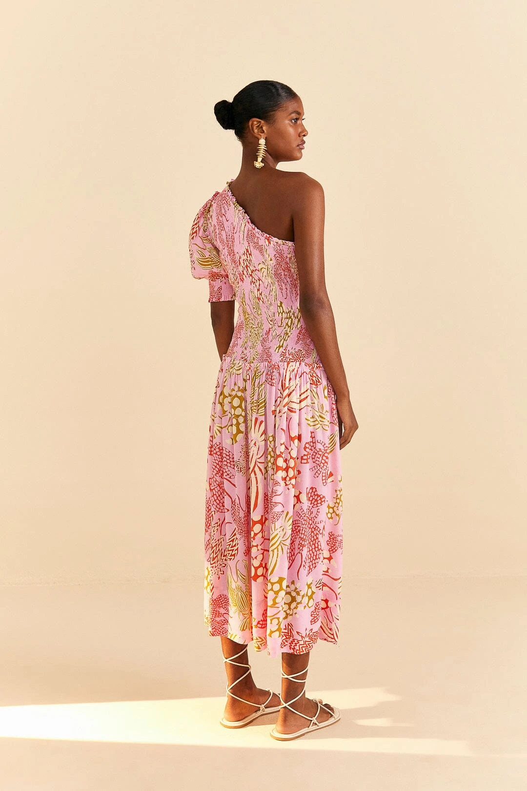 Farm Rio Pink Mixed Lobsters Midi Dress 4 Farm Rio Pink Mixed Lobsters Midi Dress - Image 2