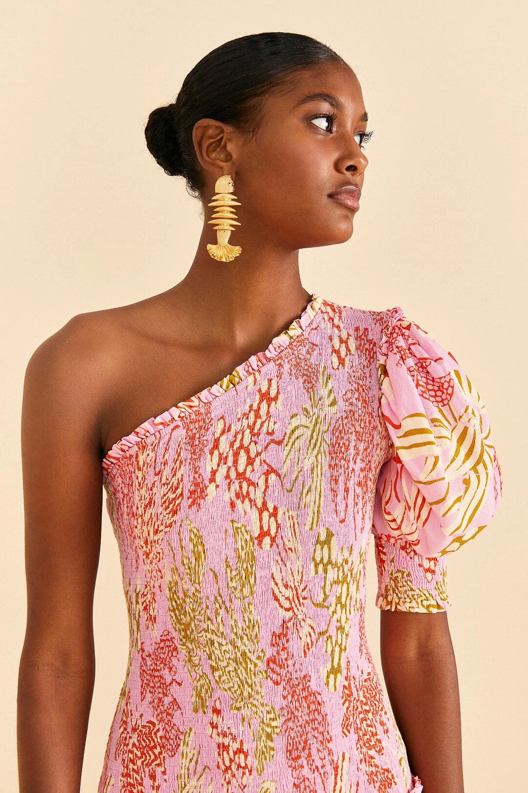 Farm Rio Pink Mixed Lobsters Midi Dress 7 Farm Rio Pink Mixed Lobsters Midi Dress - Image 5