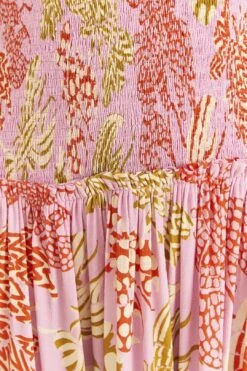 Farm Rio Pink Mixed Lobsters Midi Dress 14 Farm Rio Pink Mixed Lobsters Midi Dress -Farm Rio Store 309155 06
