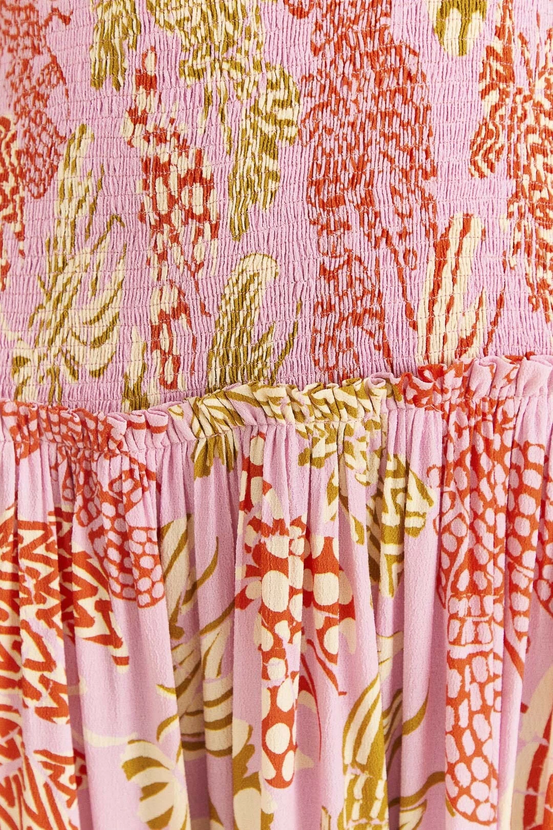 Farm Rio Pink Mixed Lobsters Midi Dress 8 Farm Rio Pink Mixed Lobsters Midi Dress - Image 6
